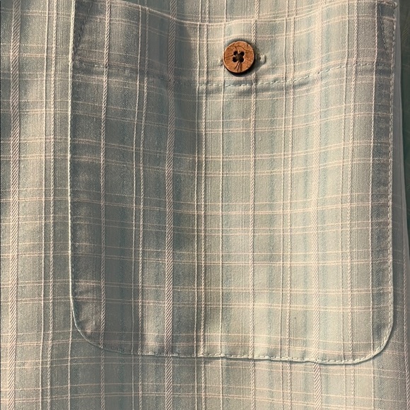 Light Blue Short Sleeve Men's Shirt - Picture 3 of 5